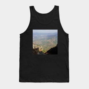 View from the Spanish mountain Spain sightseeing trip photography from city scape Barcelona Blanes Malgrat del Mar Santa Susuana Tank Top